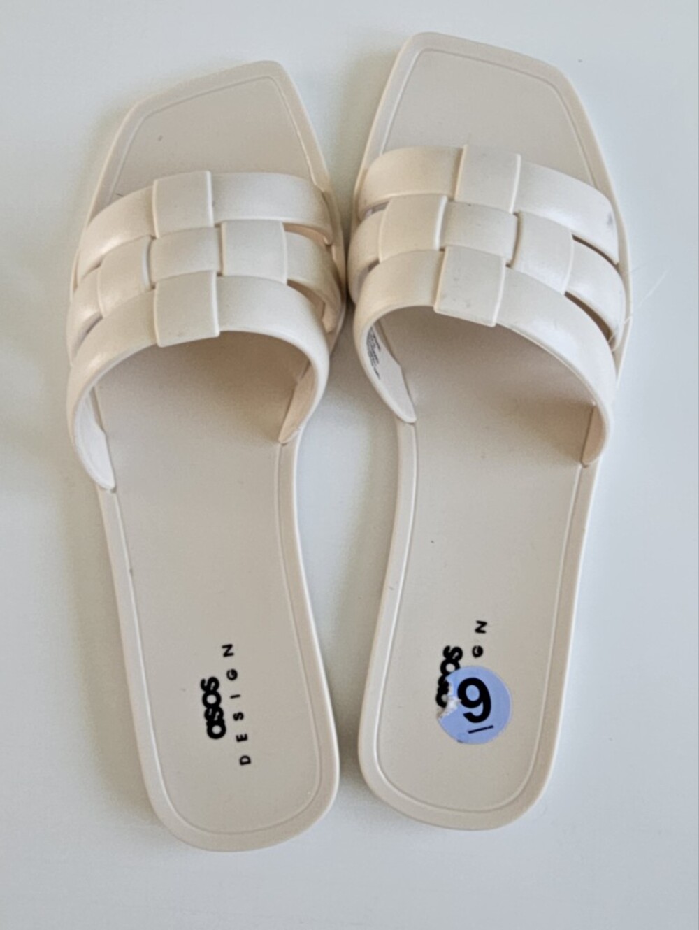 Asos Design Square Toe Flat Sandals